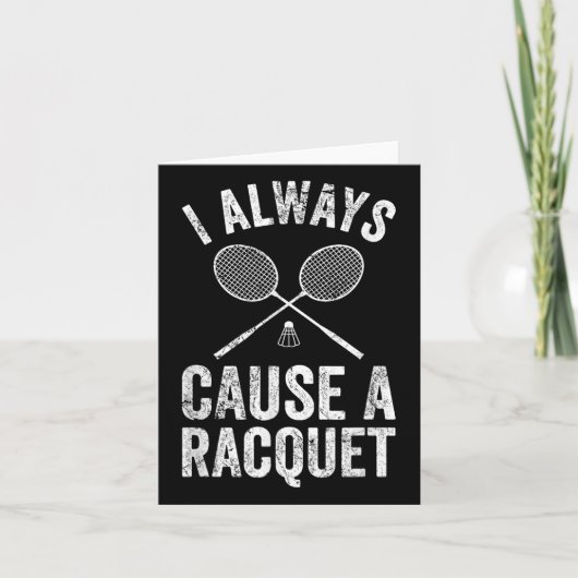 Grappige badminton speler coach ik veroorzaak alti kaart (Voorkant)