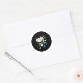 Grappige Badminton Speler Kinderen Jongens Mannen Ronde Sticker (Envelop)