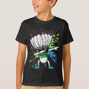 Grappige Badminton Speler Kinderen Jongens Mannen T-shirt