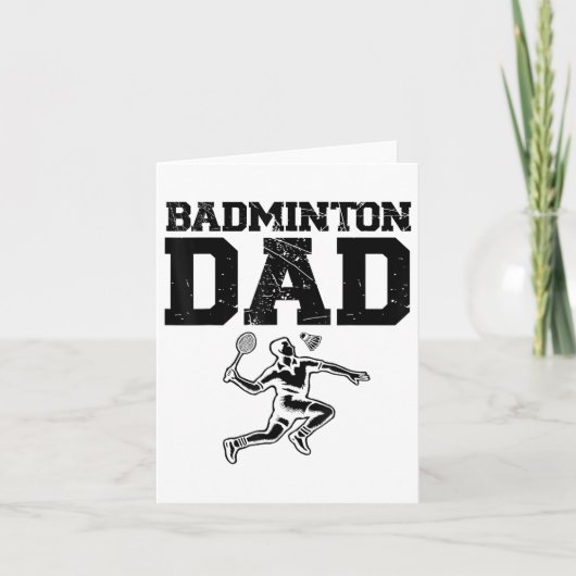 Grappige Badminton Speler Liefde Shuttle Design 9 Kaart (Voorkant)