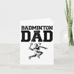 Grappige Badminton Speler Liefde Shuttle Design 9  Kaart
