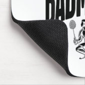 Grappige Badminton Speler Liefde Shuttle Design  Muismat (Hoek)