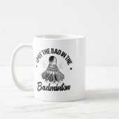 Grappige Badminton Speler Love Shuttle Design 14 Koffiemok (Links)