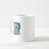 Grappige Badminton Speler Love Shuttle Design 17 Koffiemok (Voorkant links)