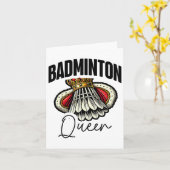 Grappige Badminton Speler Love Shuttle Design 19 Kaart (Gele Bloem)