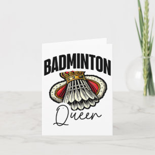 Grappige Badminton Speler Love Shuttle Design 19 Kaart