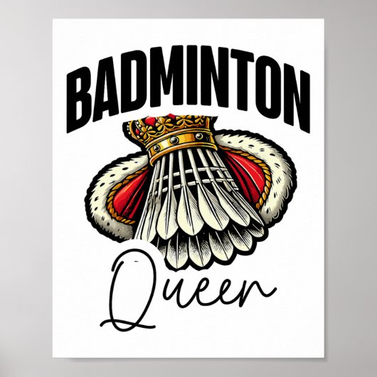 Grappige Badminton Speler Love Shuttle Design 19 Poster (Voorkant)