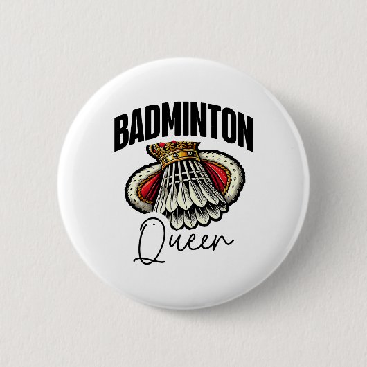 Grappige Badminton Speler Love Shuttle Design 19 Ronde Button 5,7 Cm (Voorkant)