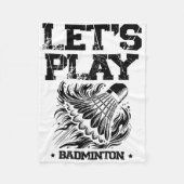 Grappige Badminton Speler Love Shuttle Design 23 Fleece Deken (Voorkant)