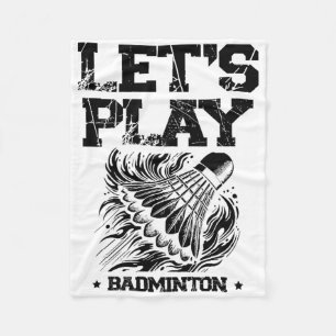 Grappige Badminton Speler Love Shuttle Design 23 Fleece Deken