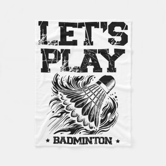 Grappige Badminton Speler Love Shuttle Design 23 Fleece Deken (Voorkant)
