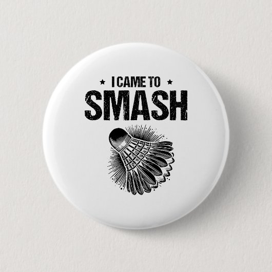 Grappige Badminton Speler Love Shuttle Design 24 Ronde Button 5,7 Cm (Voorkant)