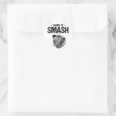 Grappige Badminton Speler Love Shuttle Design 24 Ronde Sticker (Tas)
