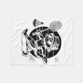 Grappige Badminton Speler Love Shuttle Design 25 Fleece Deken (Voorkant (Horizontaal))
