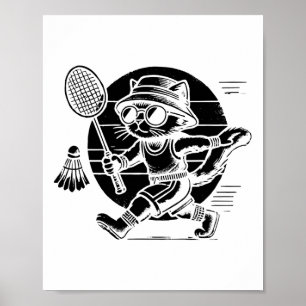 Grappige Badminton Speler Love Shuttle Design 25 Poster