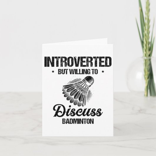 Grappige Badminton Speler Love Shuttle Design 27 Kaart (Voorkant)