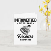 Grappige Badminton Speler Love Shuttle Design 27 Kaart (Gele Bloem)