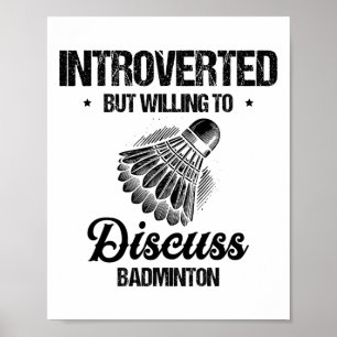 Grappige Badminton Speler Love Shuttle Design 27 Poster