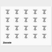Grappige Badminton Speler Love Shuttle Design 27 Ronde Sticker (Vel)