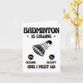 Grappige Badminton Speler Love Shuttle Design 2 Kaart (Gele Bloem)