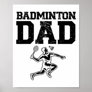 Grappige Badminton Speler Love Shuttle Design 2 Poster
