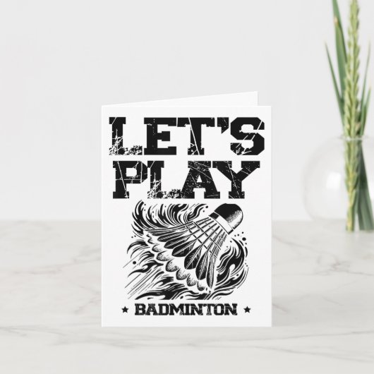 Grappige Badminton Speler Love Shuttle Design 4 Kaart (Voorkant)