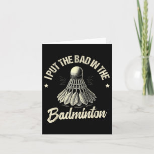 Grappige Badminton Speler Love Shuttle Design _7 Kaart