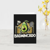 Grappige Badminton Speler Love Shuttle Design _7 Kaart (Gele Bloem)