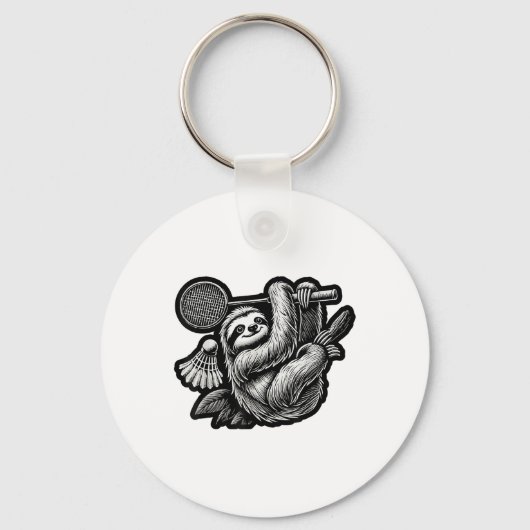 Grappige Badminton Speler Love Shuttle Design _7 Sleutelhanger (Voorkant)