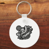Grappige Badminton Speler Love Shuttle Design _7 Sleutelhanger (Voorkant)