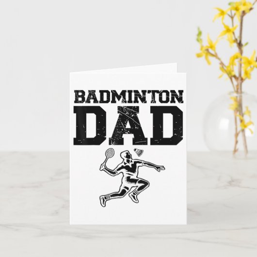 Grappige Badminton Speler Love Shuttle Design 9 Kaart (Gele Bloem)