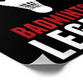 Grappige Badminton Sport Echtgenoot Vader Badminto Poster (Hoek)