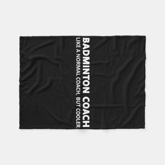 Grappige Badminton Trainer Definitie Badminton Coa Fleece Deken (Voorkant (Horizontaal))