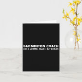Grappige Badminton Trainer Definitie Badminton Coa Kaart (Gele Bloem)