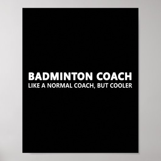 Grappige Badminton Trainer Definitie Badminton Coa Poster (Voorkant)