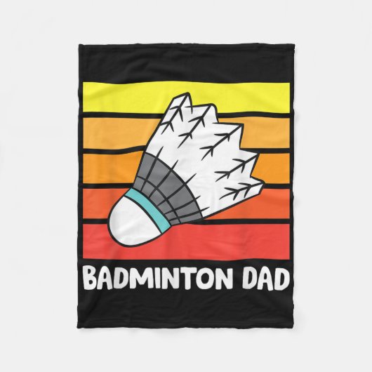 Grappige badminton vader fleece deken (Voorkant)