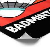 Grappige badminton vader poster (Hoek)