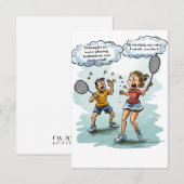 Grappige Badminton Verjaardag Kaart (Voorkant / Achterkant)