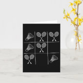 Grappige badmintongrap - Noughts and Crosses Tic-T Kaart (Gele Bloem)