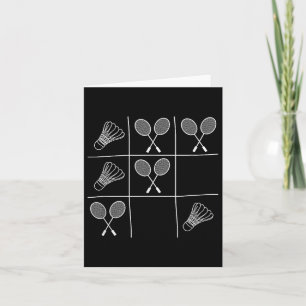 Grappige badmintongrap - Noughts and Crosses Tic-T Kaart