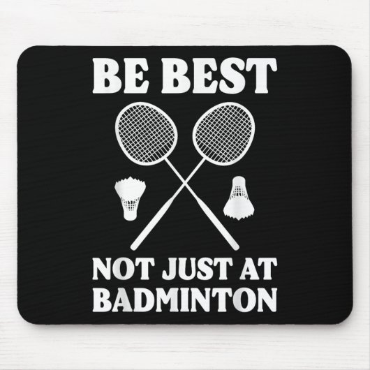 Grappige Badmintonspeler Badminton Commentator Muismat (Voorkant)