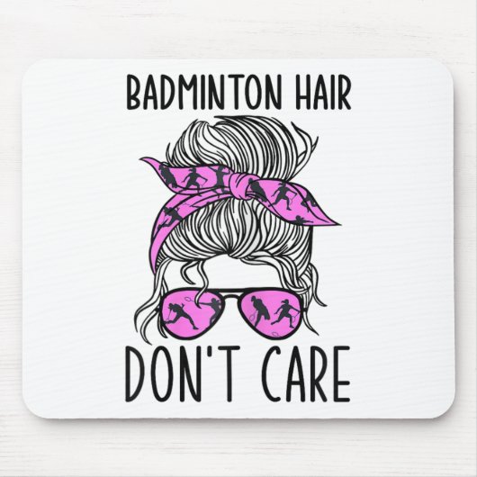 Grappige badmintonspeler en minnaar - Shuttle Badm Muismat (Voorkant)