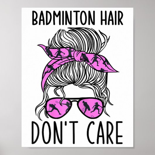 Grappige badmintonspeler en minnaar - Shuttle Badm Poster (Voorkant)