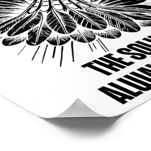 Grappige badmintonspeler houdt van pendelontwerp poster (Hoek)