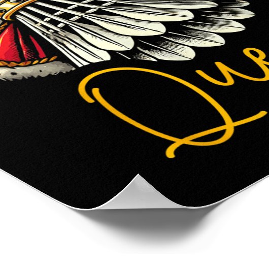 Grappige badmintonspeler houdt van pendelontwerp poster (Hoek)