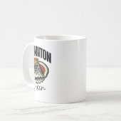 Grappige badmintonspeler houdt van shuttle-ontwerp koffiemok (Voorkant links)