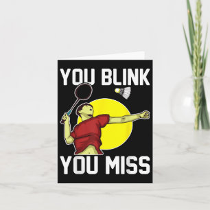 Grappige Badmintonspeler Je Knipert, Je Mist Kaart