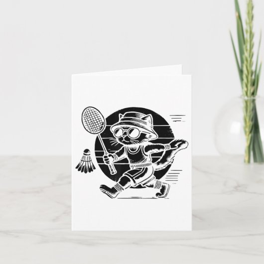 Grappige Badmintonspeler Love Shuttle Design 6 Kaart (Voorkant)