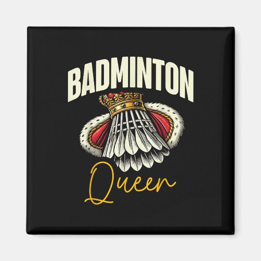 Grappige Badmintonspeler Love Shuttle Design  Magneet (Voorkant)