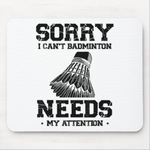 Grappige Badmintonspeler Love Shuttle Design  Muismat